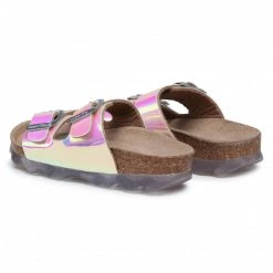 Mules Et Sandales Mules / Sandales De Bain SUPERFIT - 1-000119-1010 M Irisierend Argent -Superfit Soldes 0000208248662 02 rz