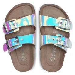 Mules Et Sandales Mules / Sandales De Bain SUPERFIT - 1-000119-1010 M Irisierend Argent -Superfit Soldes 0000208248662 03 rz