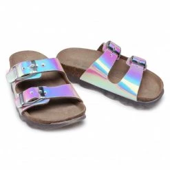 Mules Et Sandales Mules / Sandales De Bain SUPERFIT - 1-000119-1010 M Irisierend Argent -Superfit Soldes 0000208248662 04 rz