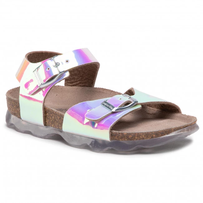 Mules Et Sandales Sandales SUPERFIT - 1-000127-1000 S Irisierend Blanc 3 Mules Et Sandales Sandales SUPERFIT - 1-000127-1000 S Irisierend Blanc