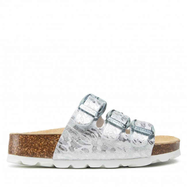 Mules Et Sandales Mules / Sandales De Bain SUPERFIT - 1-800113-9010 M Weiss/Silber Argent 4 Mules Et Sandales Mules / Sandales De Bain SUPERFIT - 1-800113-9010 M Weiss/Silber Argent – Image 2