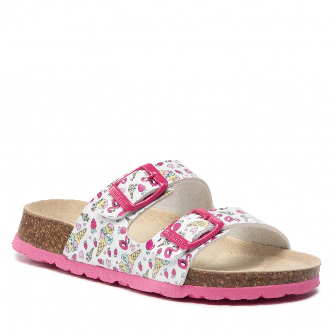 Mules Et Sandales Mules / Sandales De Bain Superfit - 1-800111-1030 S Weiss/Pink Blanc 3 Mules Et Sandales Mules / Sandales De Bain Superfit - 1-800111-1030 S Weiss/Pink Blanc