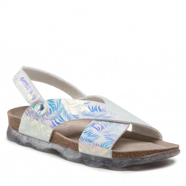 Mules Et Sandales Sandales Superfit - 1-00013-1000 D Weiss/Silber Blanc 3 Mules Et Sandales Sandales Superfit - 1-00013-1000 D Weiss/Silber Blanc