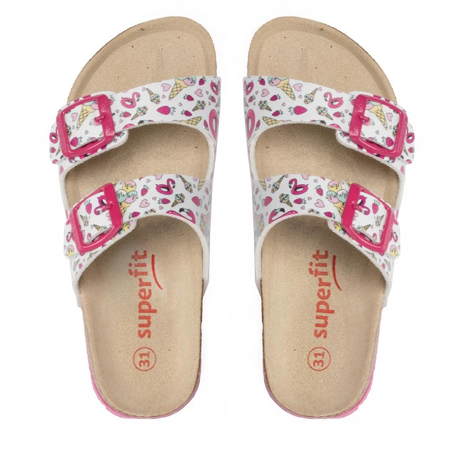 Mules Et Sandales Mules / Sandales De Bain Superfit - 1-800111-1030 S Weiss/Pink Blanc 7 Mules Et Sandales Mules / Sandales De Bain Superfit - 1-800111-1030 S Weiss/Pink Blanc – Image 5