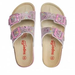 Mules Et Sandales Mules / Sandales De Bain SUPERFIT - 1-800111-2070 S Grau/Rosa Rose -Superfit Soldes 05 0000300444801 rz