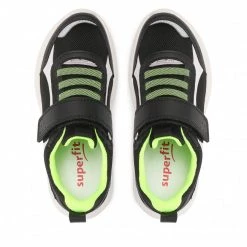 Chaussures Basses Sneakers Superfit - 1-000211-0010 D Schwarz/Gelb Noir -Superfit Soldes 05 0000300507827 rz