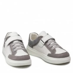 Chaussures Basses Sneakers Superfit - 1-006457-1000 S Weiss/Hellgrau Blanc, Gris -Superfit Soldes 05 0000300509814 ks