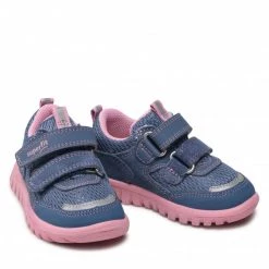 Chaussures Basses Sneakers Superfit - 1-006194-8060 M Blau/Rosa Bleu Marine, Rose -Superfit Soldes 06 0000300508985 rz