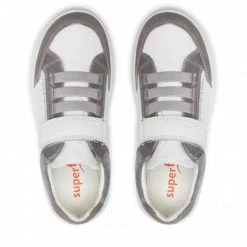 Chaussures Basses Sneakers Superfit - 1-006457-1000 S Weiss/Hellgrau Blanc, Gris -Superfit Soldes 06 0000300509814 ks