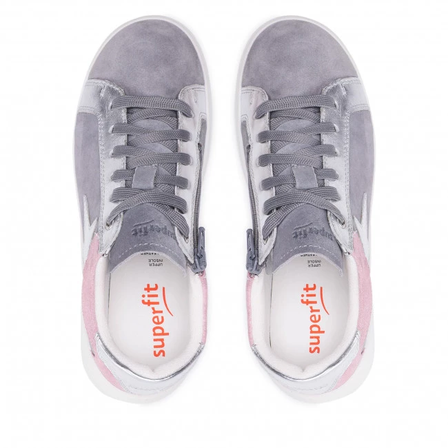 Chaussures Basses Sneakers Superfit - 1-006461-2500 D Hellgrau/Rosa Gris 8 Chaussures Basses Sneakers Superfit - 1-006461-2500 D Hellgrau/Rosa Gris – Image 6